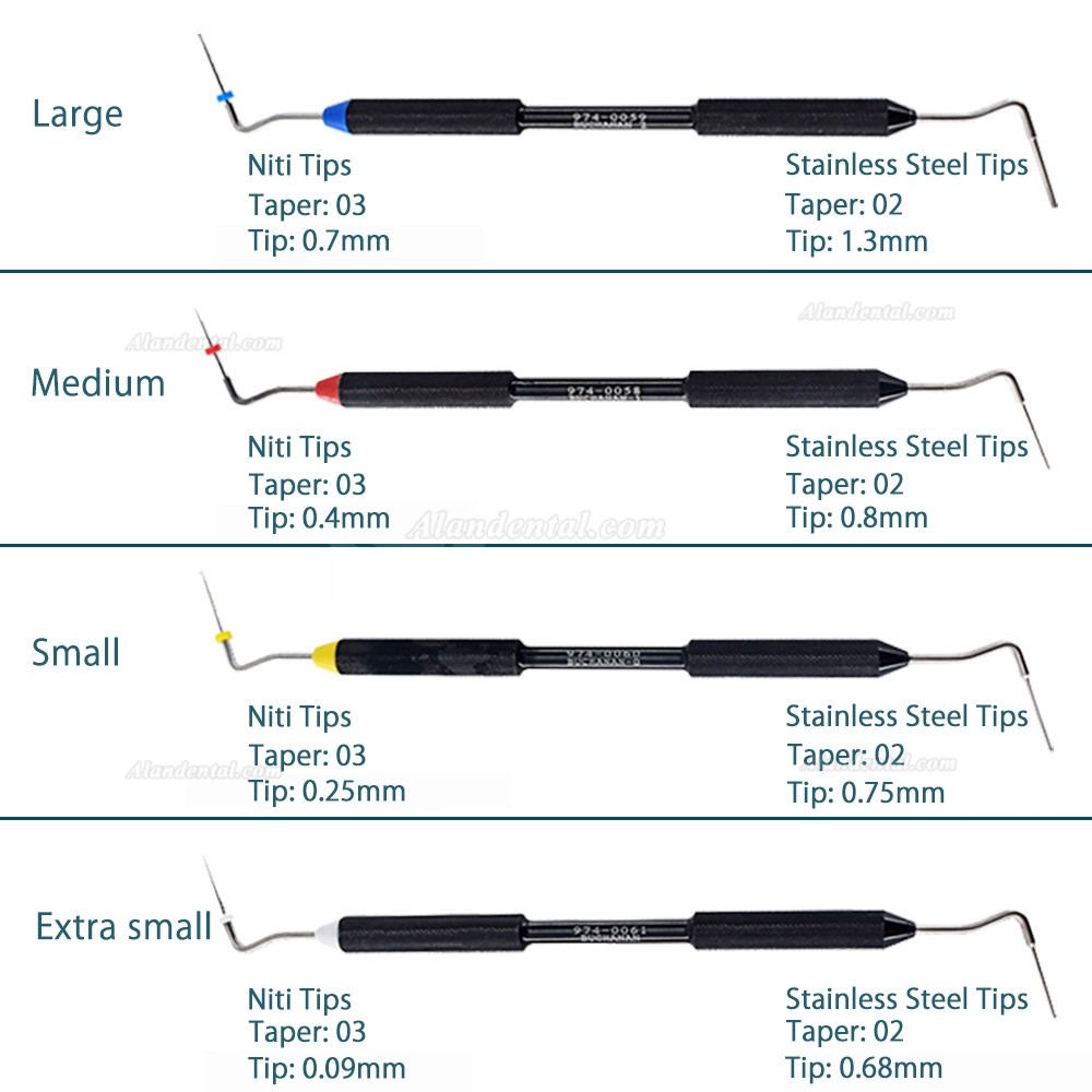 Dental Endodontic Hand Plugger Niti Endo Plugger Kit 4 Optional Sizes